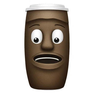 moai with coffee sticker
