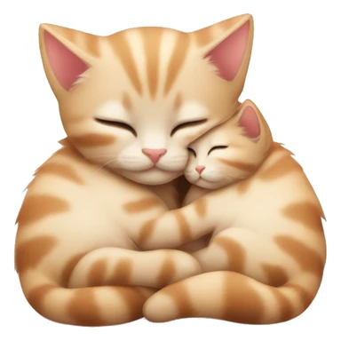 small kittens snuggeling in love sticker
