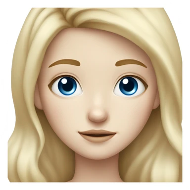 Pale skinned girl with blonde highlights and a little freckles and blue eyes  sticker