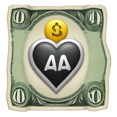 heart with money symbol sticker