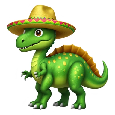 dinosaur wearing sombrero  sticker