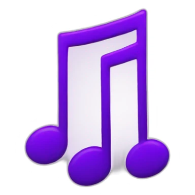 Purple music note sticker