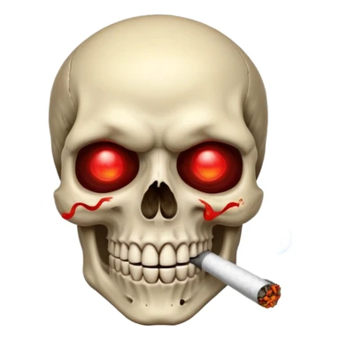 Skull smoking a joint sticker