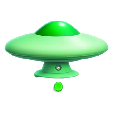Flying saucer with a green check mark on it sticker