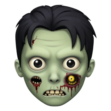 🧟‍♂️ with black scene hair and a little more human looking sticker