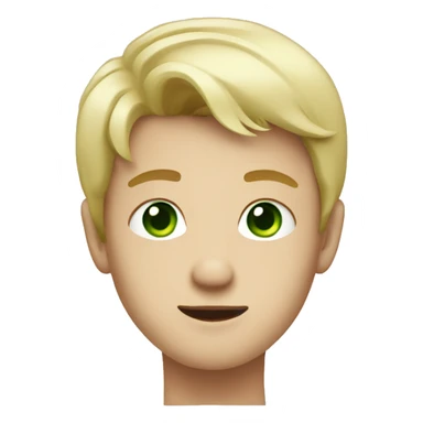 young men, whithe with green eyes and blondie hair sticker