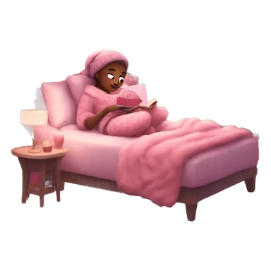 cozy evening pink christmas mood sticker