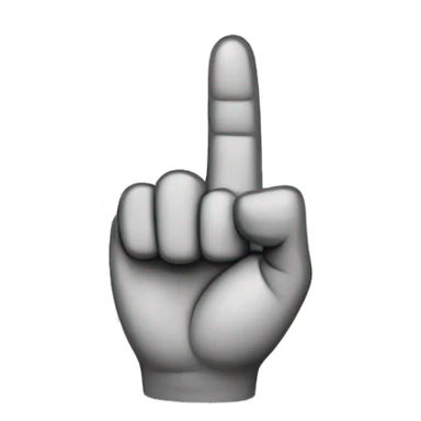 fingers up, thumb, index, and middle finger sticker