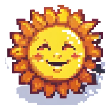 a smiling sun emoji sticker