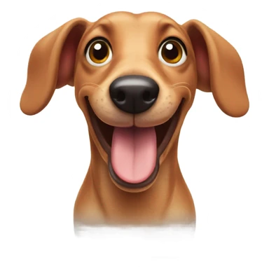 Sausage dog smiling  sticker