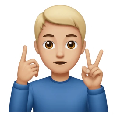 straight face flipping off sticker