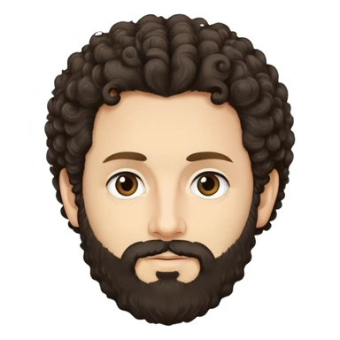 young lindsey buckingham with curly dark hair and beard sticker