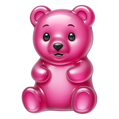 Crystallized Pink Gummybear sticker