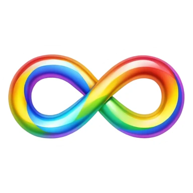 Rainbow infinity sign sticker
