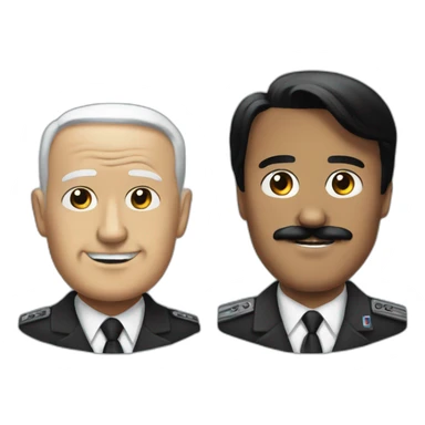 Hitler and Biden friends sticker
