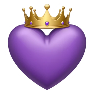 purple heart with a crown sticker