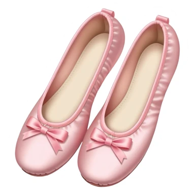 ballet slippers, flat dance shoes, iPhone emoji style sticker