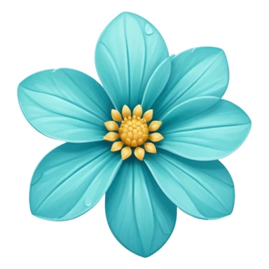 aquamarine flower sticker