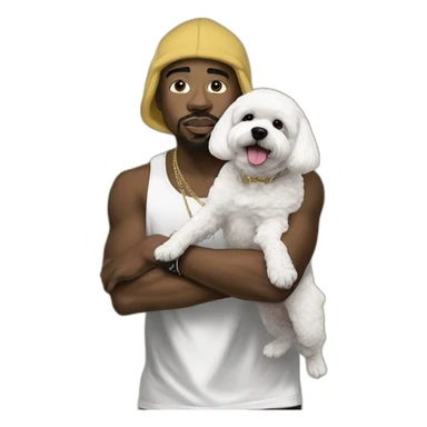 rappers whit bichon sticker