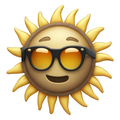 wondering sun with glasses sticker