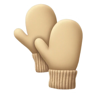 Beige mittens sticker