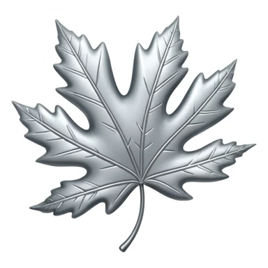 Falling 2 leaves made of silver 🍃 sticker