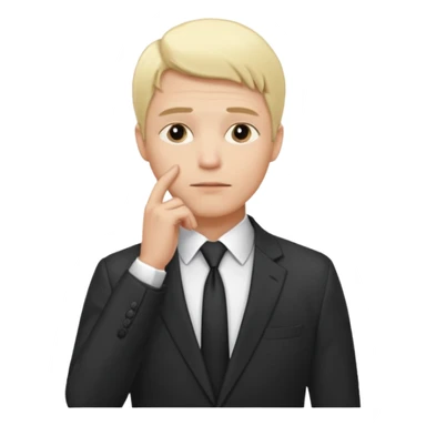 consulting man with hand with white skin and blonde hair sticker