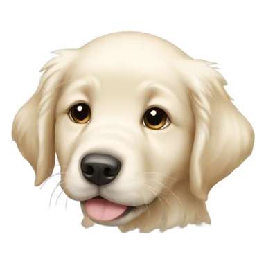 create an english cream golden retriever puppy sticker