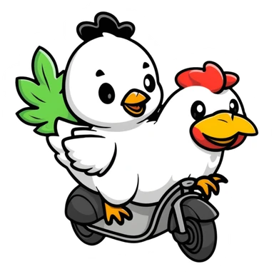 creeper on a chicken sticker