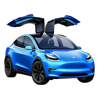 Tesla Model Y - Tesla (Model Year: 2022) (Iconic colour: Blue) sticker