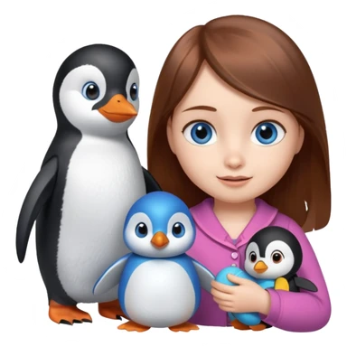 Savino the penguin,Moshi the doll and sticker