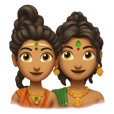 Shiva and shakti sticker