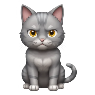 cat with muscle sticker
