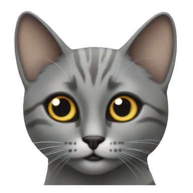 Chat gris avec un chat siamois sticker