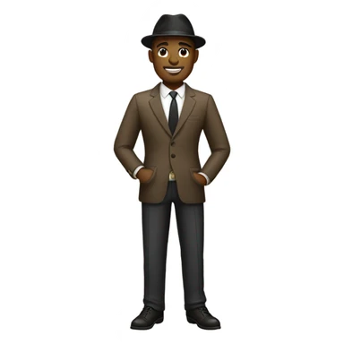 Generate a Gentleman Bitmoji. full body sticker