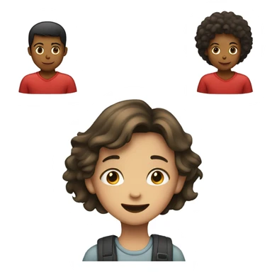 A heart in which a girl and a teenage boy are connected sticker