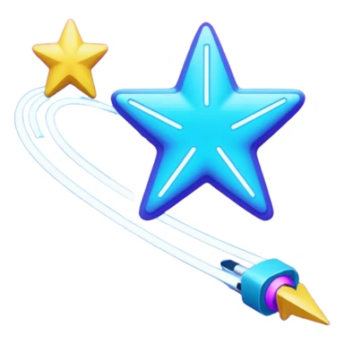 shooting star y2k sticker