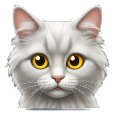 Gato angora gris con ojos amarillos  sticker