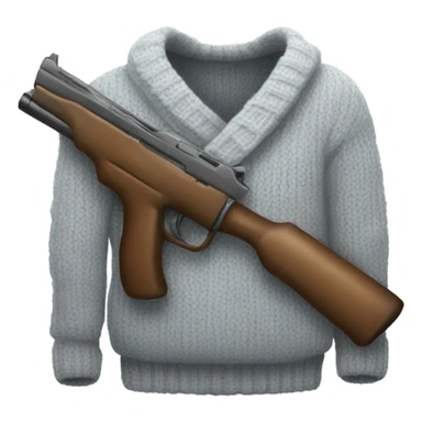 Gun with a sweater  sticker