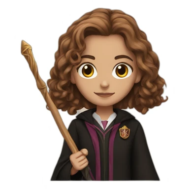 Hermione Granger With wand sticker