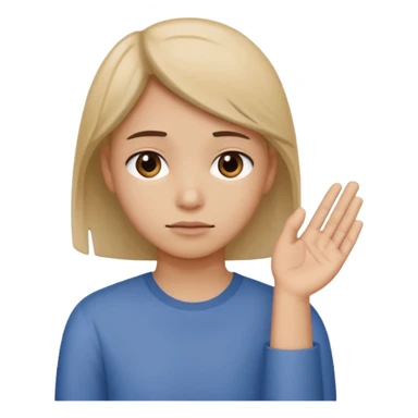 Emoji of a guy wiping off his shoulder with his hand sticker