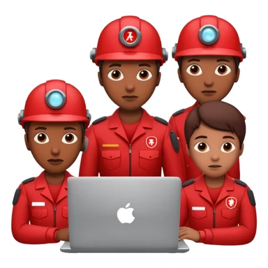 AI Agent red team looking at the laptop facing right very focused trying to come up attacks to stress test the system and find loopholes

 sticker