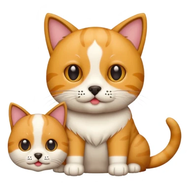 cat mix with dog sticker