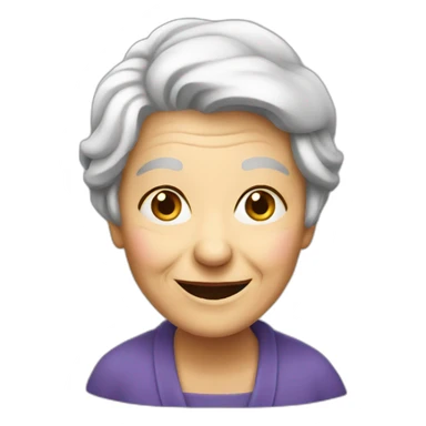 old-lady-happy sticker