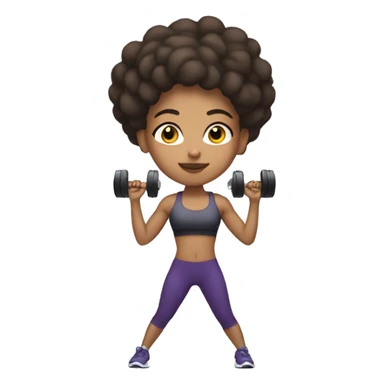 Lightskin girl working out  sticker