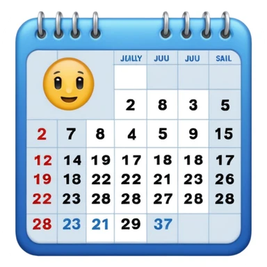 simple calendar without days just squares sticker