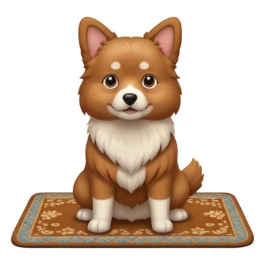 dog standing on a carpet sticker