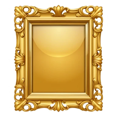 Golden photo frame sticker