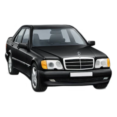 Black Mercedes benz w202 sport sticker