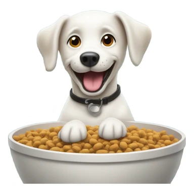 Dog and food sticker